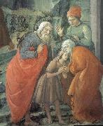 Fra Filippo Lippi Details of St John beids farewell to his parents oil painting artist